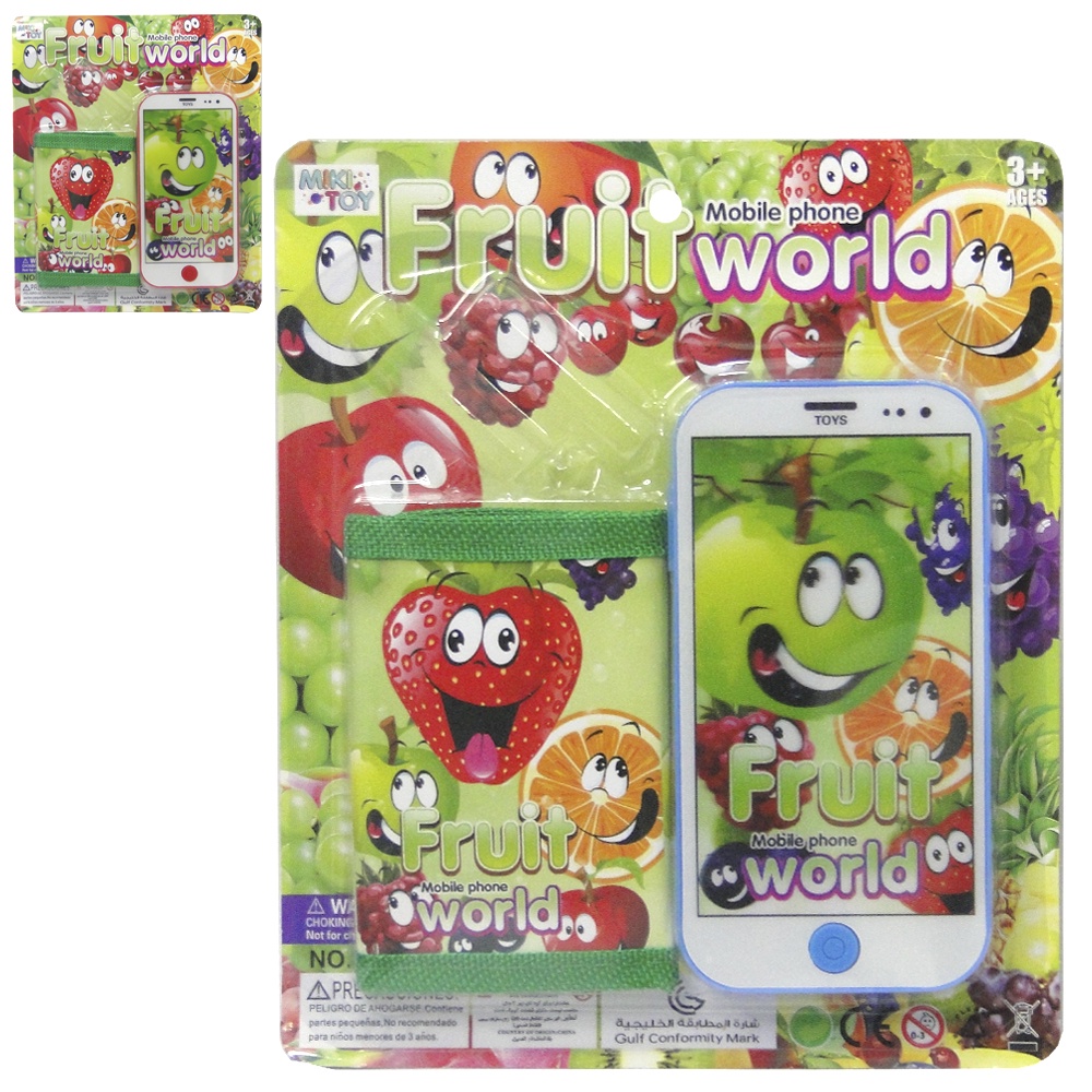Celular Musical Infantil Com Capa Fruit World A Pillha