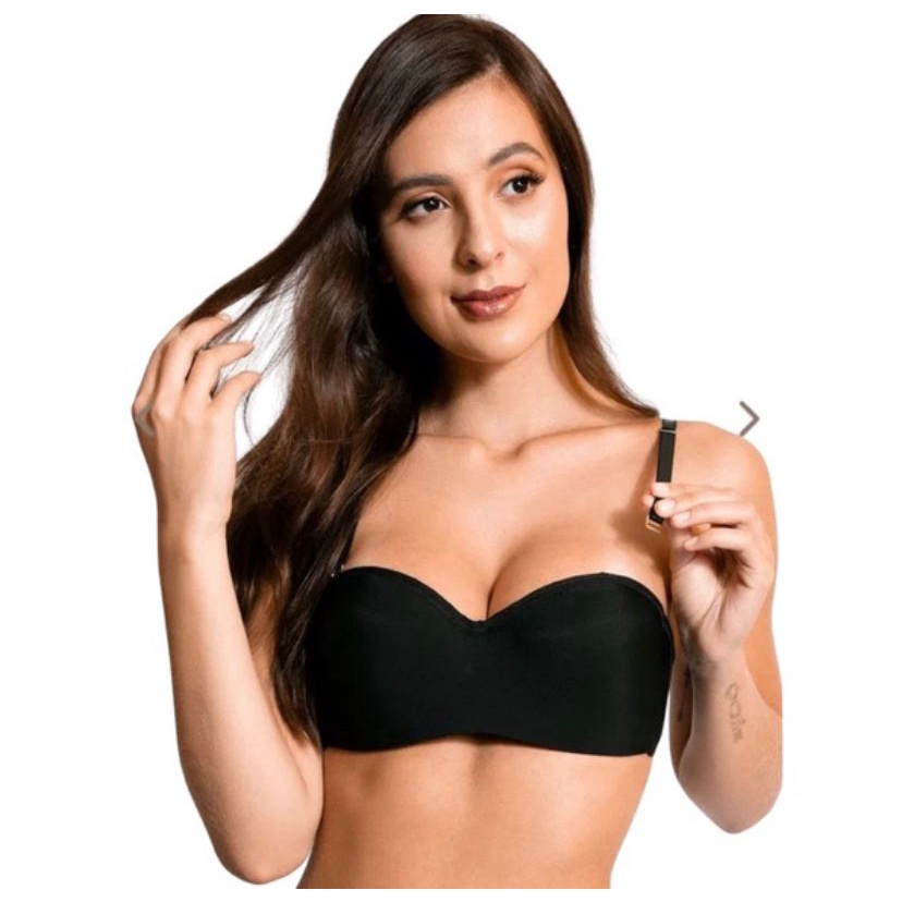 Sutiã de Microfibra com Bojo Tomara que Caia Alça Removível Sutien