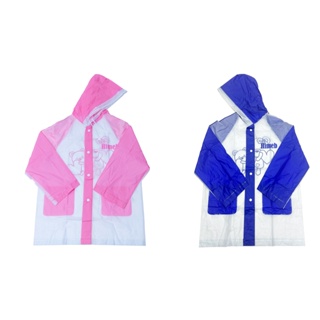 Capa de chuva infantil menino menina com capuz e bolsos
