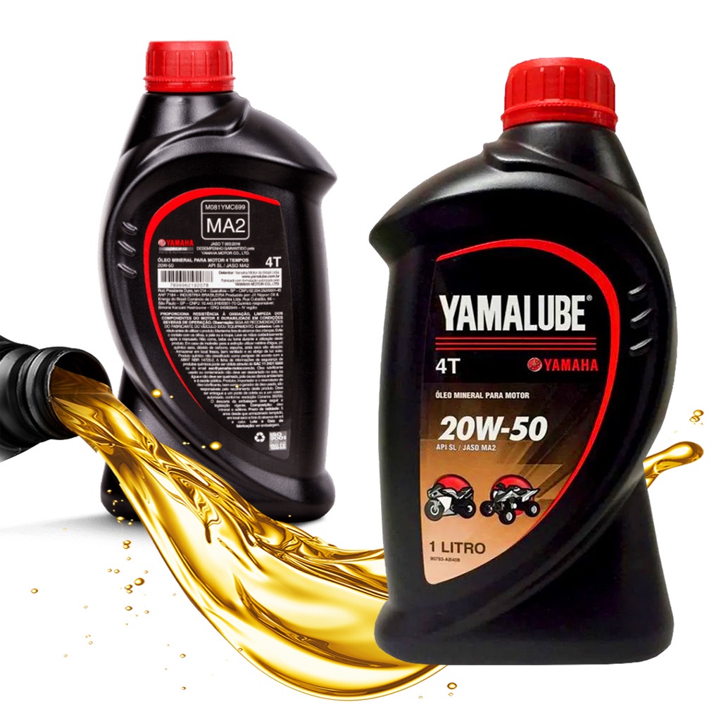 Oleo 20w50 Para moto Yamalube Mineral - 1 litro | Shopee Brasil