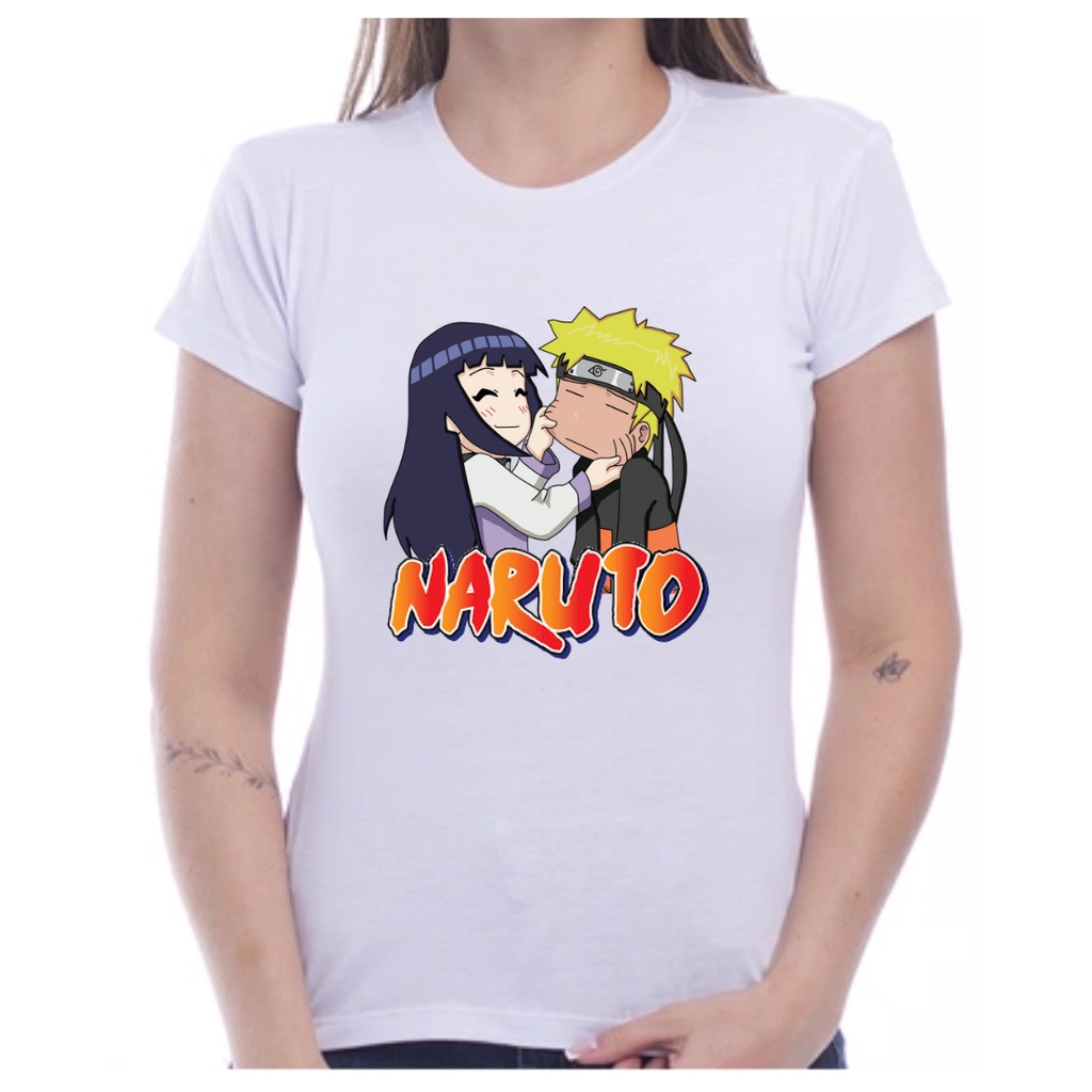 Camiseta Naruto Personagem Cute Fofo Pequeno Kid Algodão em