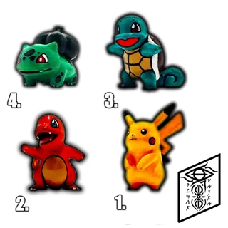 Miniaturas Pokémon (Pintura Completa a Mão) (Impressão 3D)