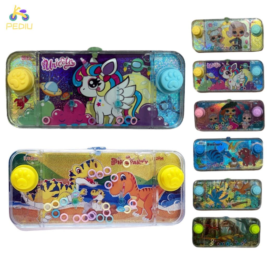 Aquaplay Jogo de Argolas Agua Água De Plástico Dinossauros Animais LOL Unicornio Infantil Water Mini Game