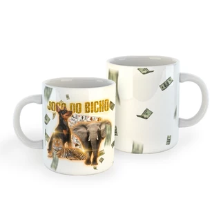 Caneca Jogo do Bicho - 325ml - Porcelana - Exclusiva