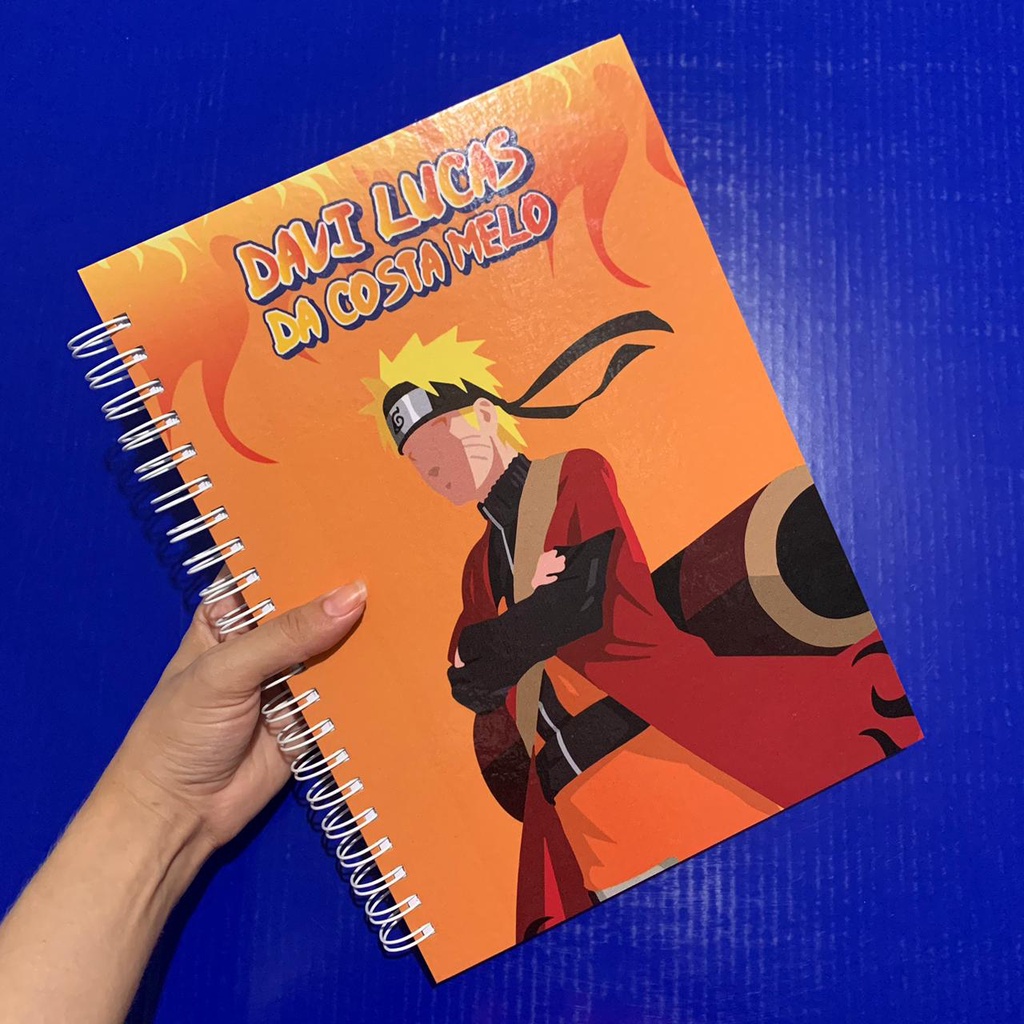 Caderno Personalizado A4 no Tema Naruto