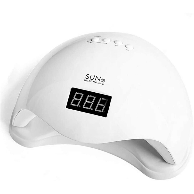 Cabine De Unha Gel Acrígel Led/uv Sun5 Branca/Rosa Digital 48w Bivolt ...
