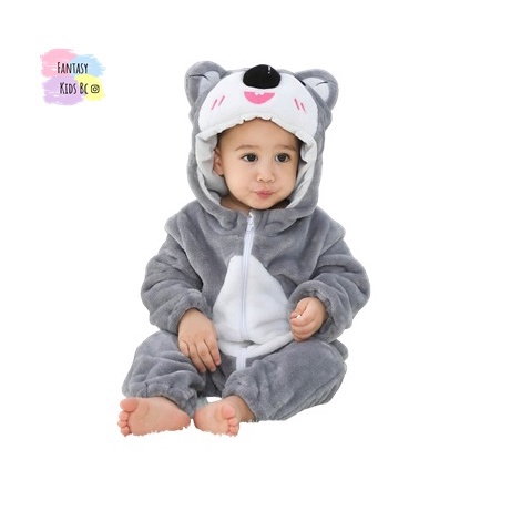 Macacão Bebê Verão Fantasia Kigurumi Coala - Isabb (PP - 0 A 2 MESES)