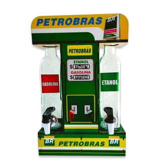 Pingometro Duplo Posto Combustível Petrobrás Bancada E Parede Para Cachaça