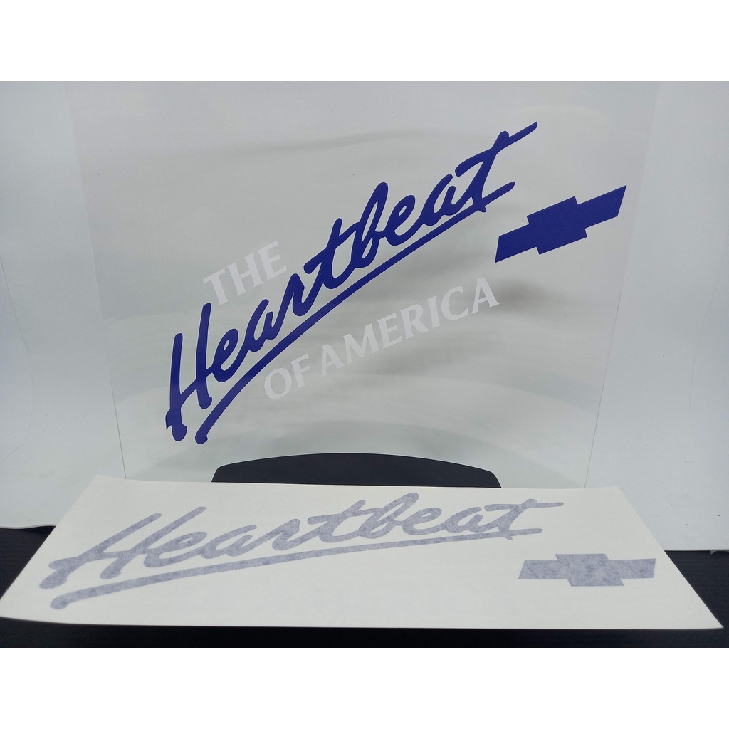 Adesivo The Heartbeat Of America Chevrolet - OLD SCHOOL - AZUL ou VERMELHO
