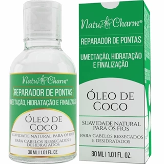 ÓLEO REPARADOR DE PONTAS COCO NATU CHARM NUTRIÇÃO E UMECTAÇÃO