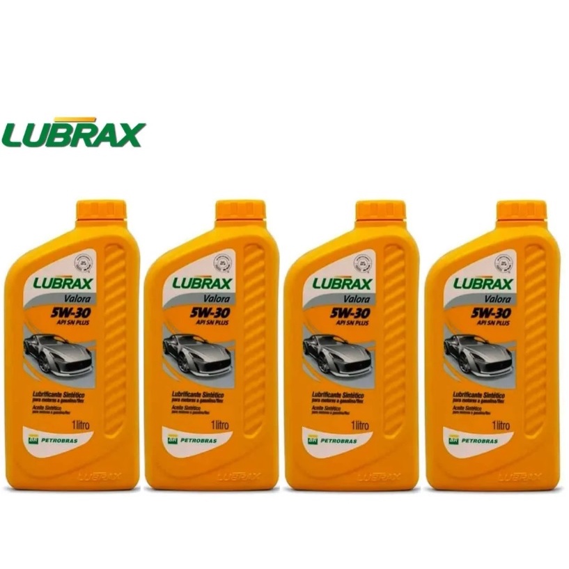KIT C/ 4 ÓLEOS LUBRAX 5W30 VALORA SINTÉTICO | Shopee Brasil