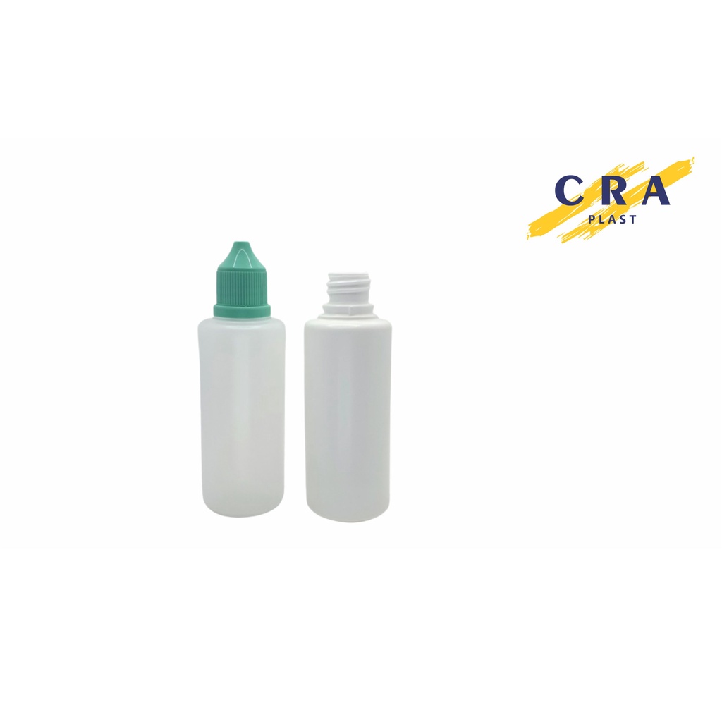 50 unidades de Frasco Conta Gotas 60ml com Tampa e Gotejador