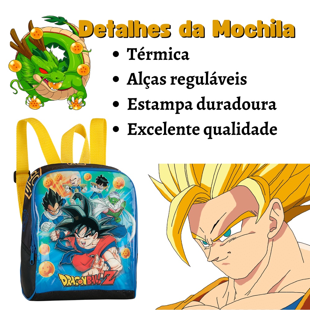 Lancheira Infantil Térmica - Dragon Ball Z - Personagens - Clio Style