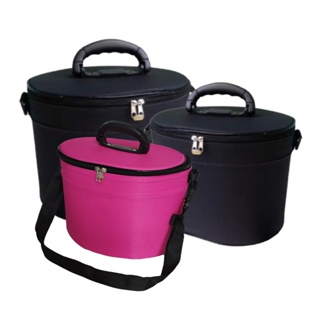 Kit 3 Frasqueira Maleta Necessaire Preta Grande Para Roupas Viagem Maquiagem Esmaltes