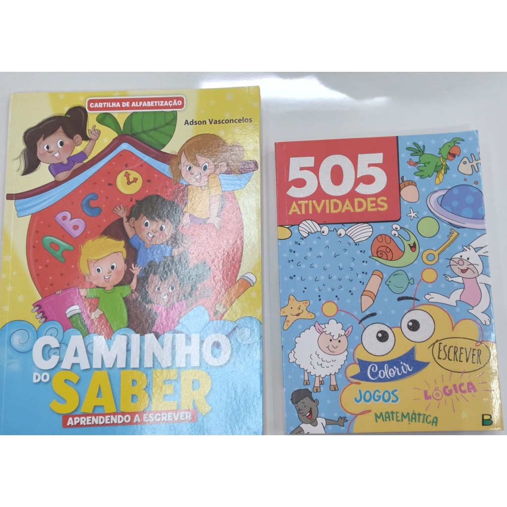 Livro Infantil 505 Atividades - Jogos Colorir Lógica Escrever Matemática -  Brasileitura