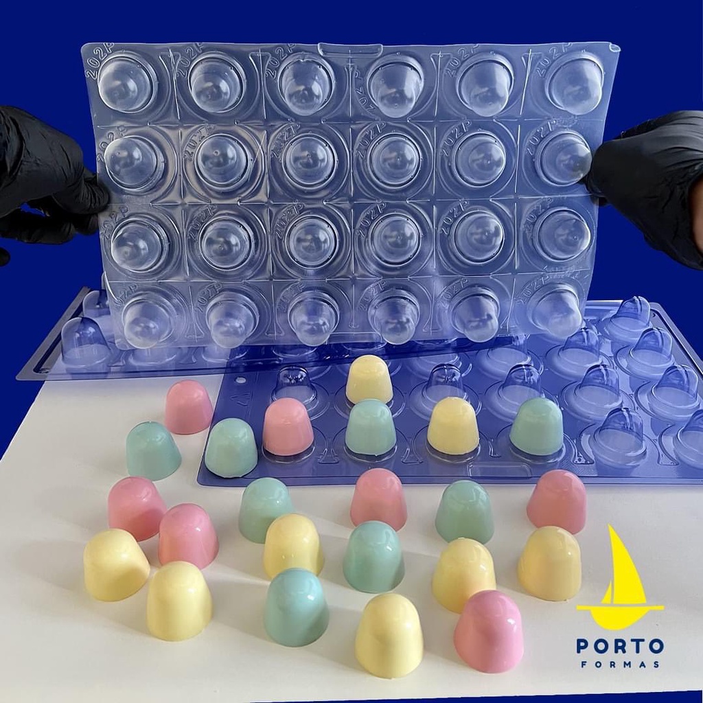 Forma Profissional Silicone: Mini Trufa - Porto Formas (3 Partes) cód ...
