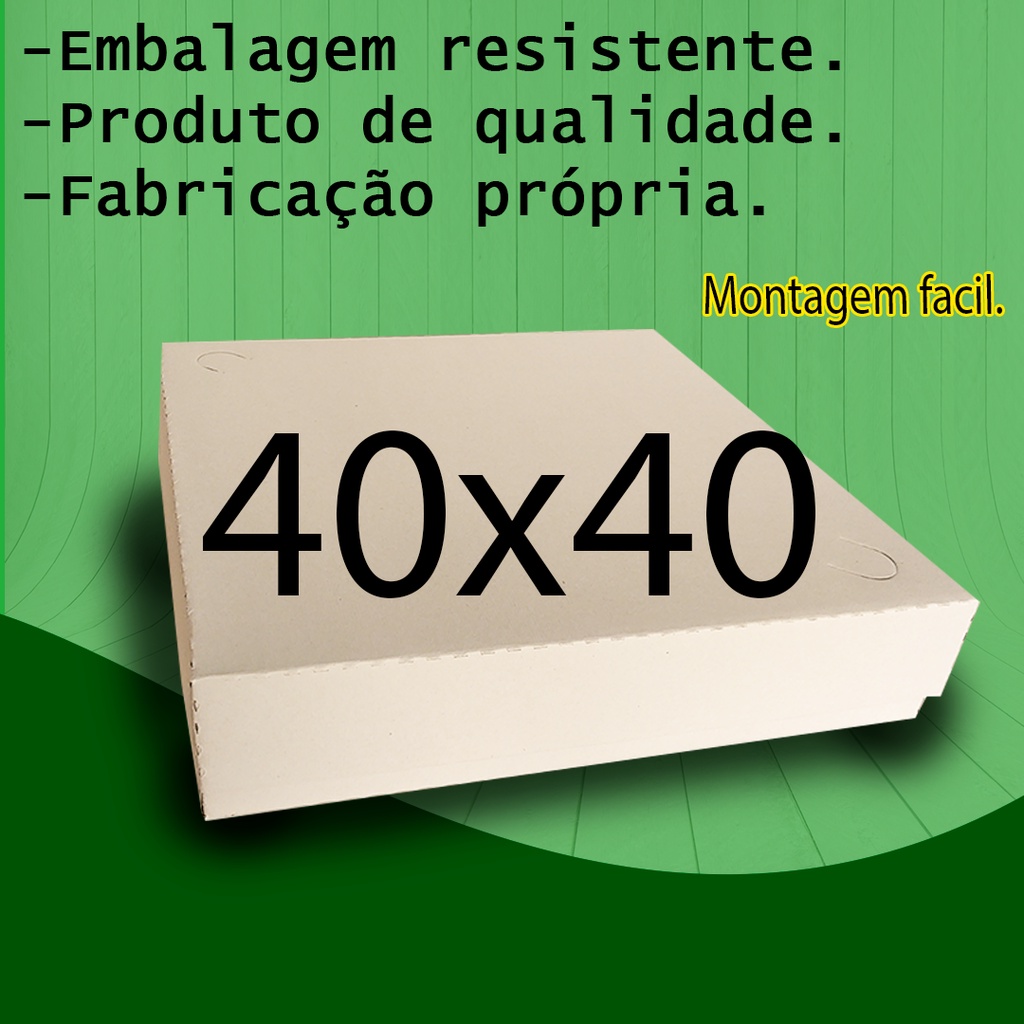 50 Caixas para Salgados, Doces e Esfihas 40X40 (50 Unidades)