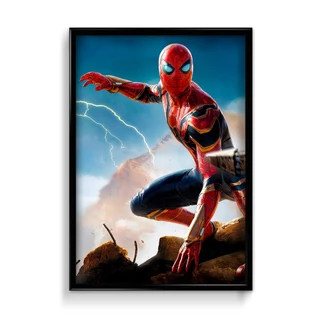 Quadro Decorativo Homem-Aranha Spiderman Super-Herói com Moldura Tamanho 60x40cm
