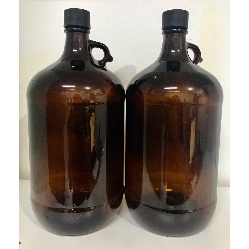 2 Growler Vidro 4 Litros Cerveja Artesanal Garrafa Garrafão | Shopee Brasil