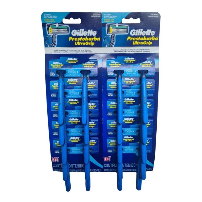 Aparelho De Barbear Gillette Prestobarba Ultragrip Fixo C/20