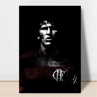 Quadro Placa Decorativa Laminada Zico Flamengo