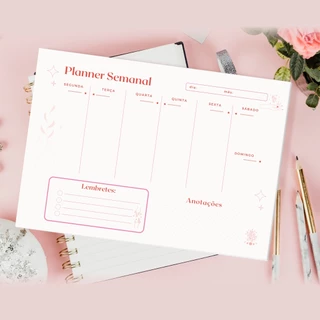Planner Semanal - Bloco C/ 50 folhas - Tam. A4