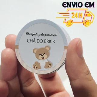 100 Tags/Etiquetas Personalizadas Redondas (2cm, 3cm, 4cm, 5cm, 6cm, 7cm) - com furo