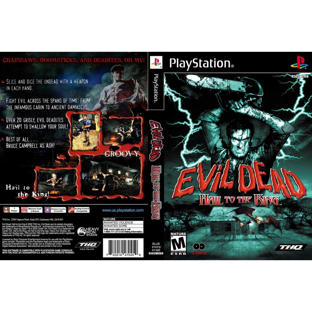 Evil Dead Ps2 1 E 2 Português Coleção (2 Dvds) Patch Terror