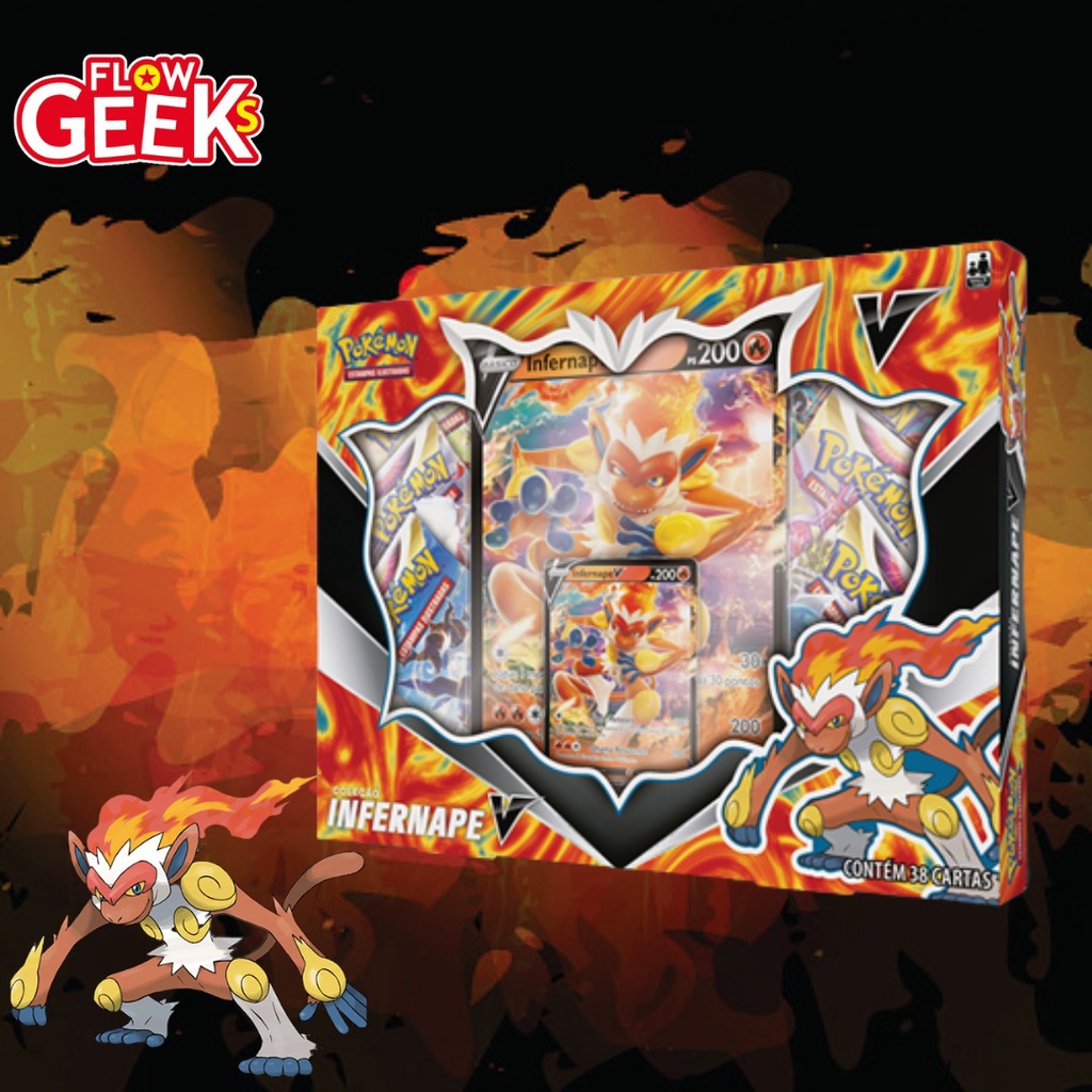 Box Coleção Box Coleção Infernape V Pokémon Card Games Colecionáveis