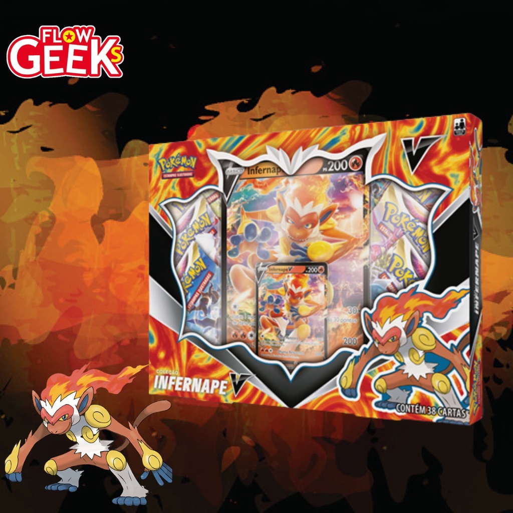 Box Coleção Infernape V Copag Cartas Pokémon - Pequenos Travessos