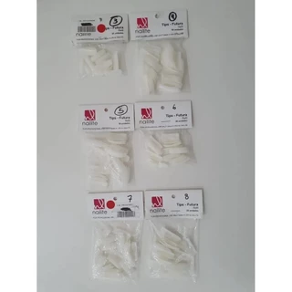 Kit Tips Nailite - Futura 50 Und cada tamanho Nº 3,4,5,6,7 E 8