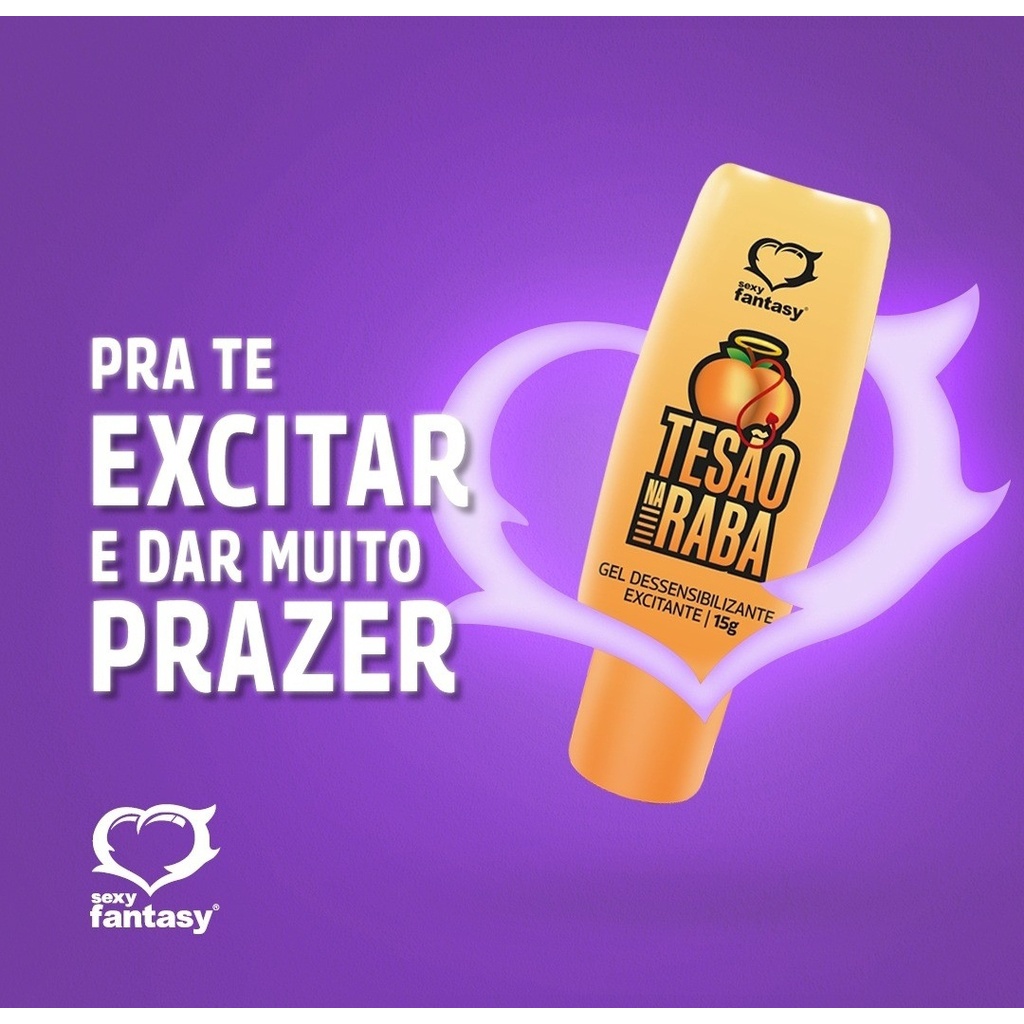 TESÃO NA RABA Dessensibilizante Excitante Anal Gel 15g SEXY FANTASY sex shop