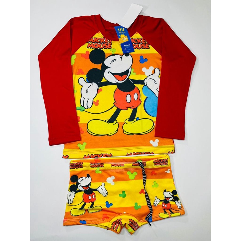 Sunga Blusa Infantil Com Proteção Solar Uv50 Mickey Mouse