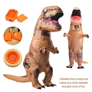 Fantasia Dinossauro Inflável Adulto Halloween Carnaval T-rex