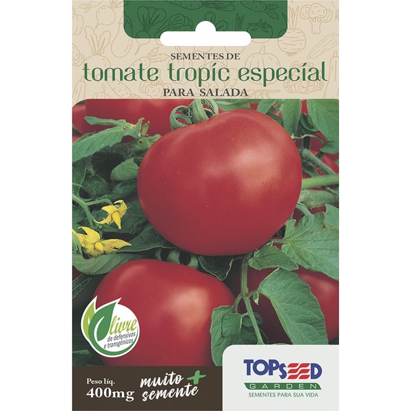 Sementes de Tomate Especial para Salada 400mg Topseed Garden