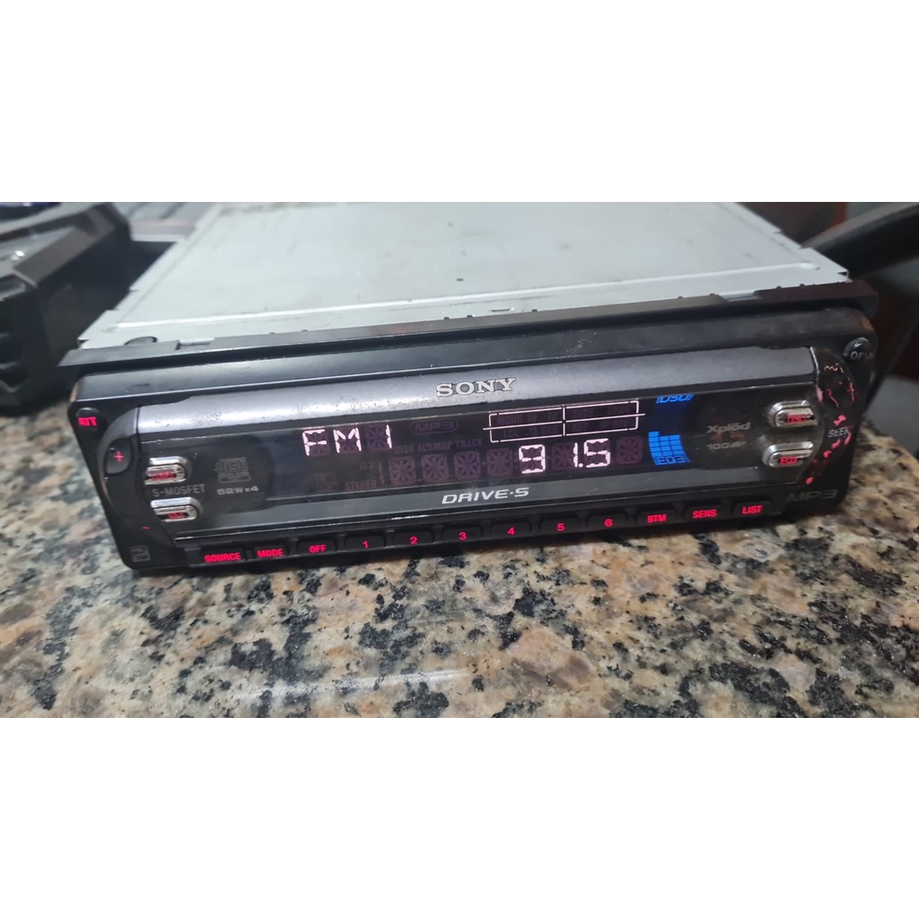 Cd Player Carro Sony Xplod Cdx-f5507x - Raridade - Ok