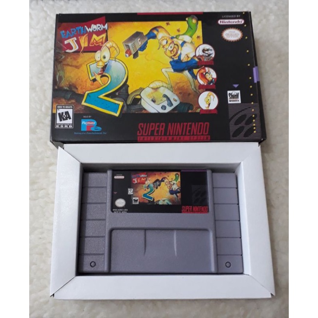 Preços baixos em Jogos de videogame Nintendo SNES earthworm Jim