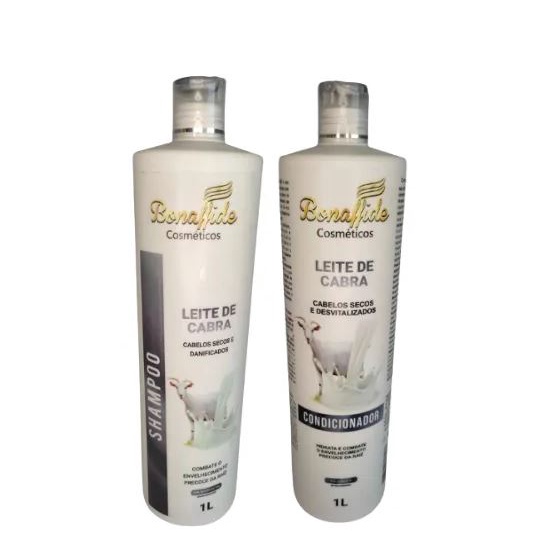 Bonaffide Kit Shampoo e Condicionador Leite de Cabra para Cabelos Secos ...