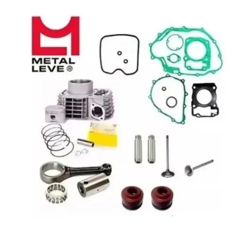 Kit Cilindro Biela Válvula Metal Leve Cg Titan 150 Fan Bros Shopee Brasil 