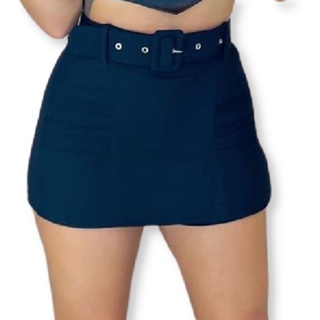 Short curto com cinto modelo feminino blogueirinha - R$ 72.00, cor Laranja  #159939, compre agora