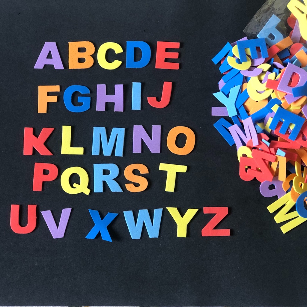 10 Jogos De Alfabeto Em Eva Liso - 260 Letras 3cm Colorido