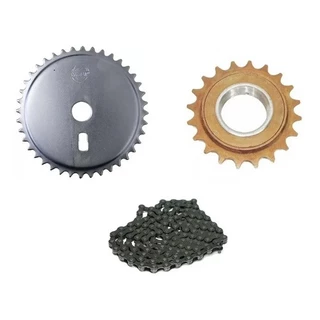Kit Para Bike Aro 20 Com Corrente/ Catraca/Jogo De Centro/Pedal/ Coroa e Pé de vela