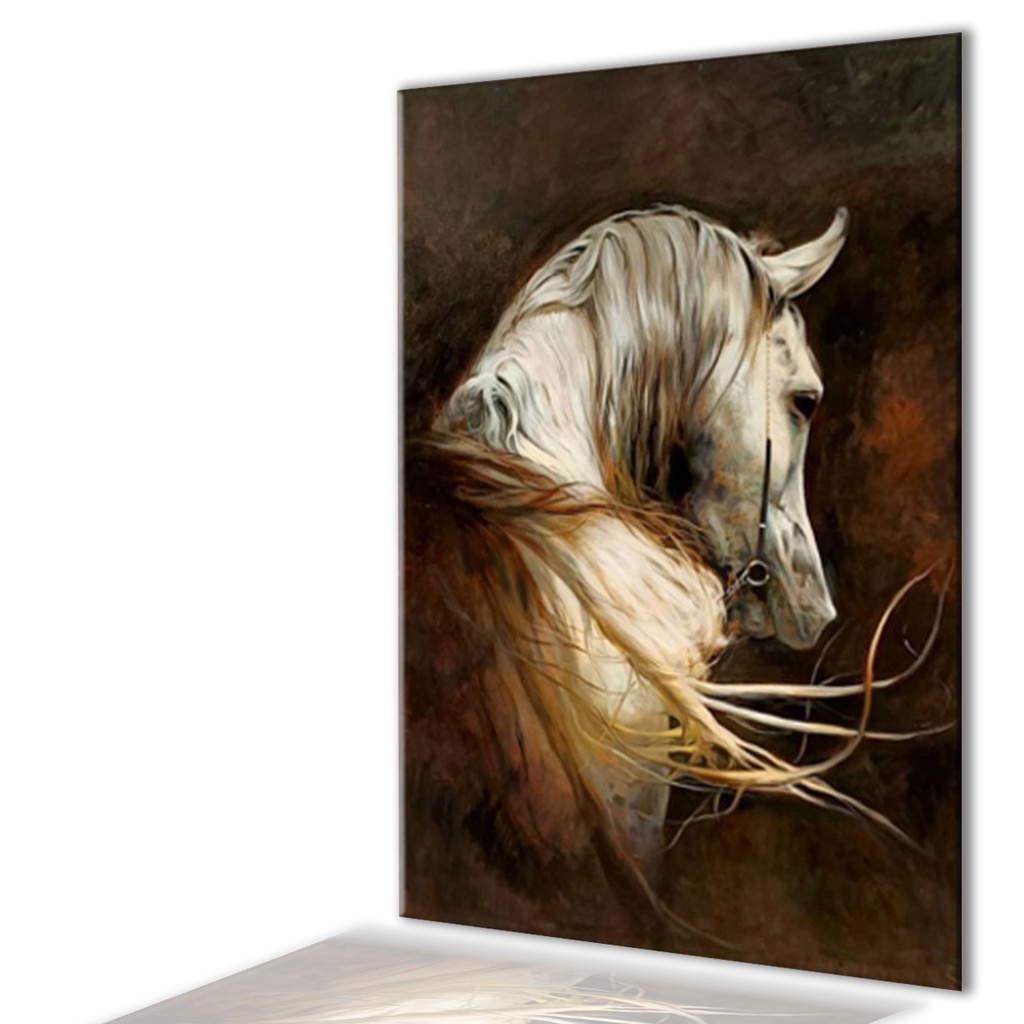 Quadro Decorativo Cabeca De Cavalo Desenho 7201