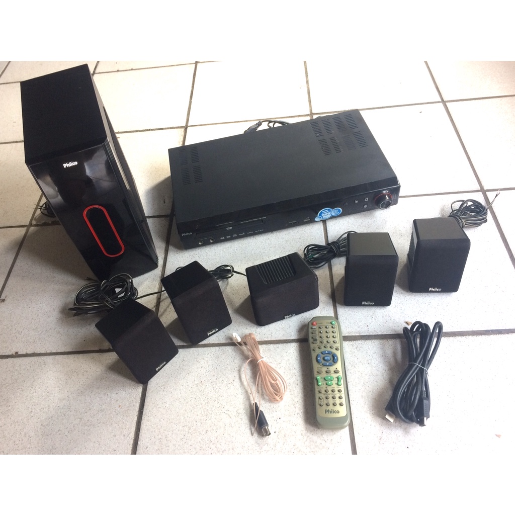 Home Theater Philco Pht660n Com Hdmi - Completo E Funcionando