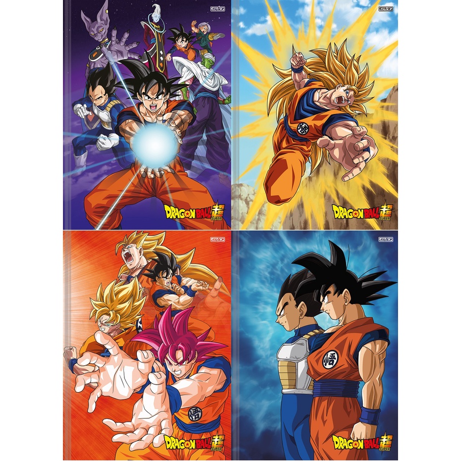 Caderno Brochura Univ CD 80fls Goku Dragon Ball São Domingos - Welban