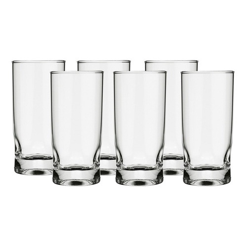 Kit 6 Copos Água Suco Vidro Amassadinho Moderno Jogo Nadir 310ml