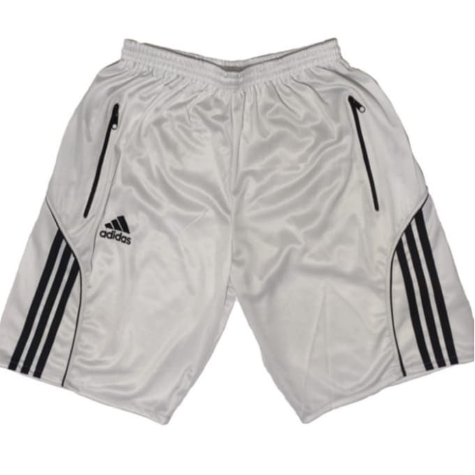 bermuda masculina politéster com bolso ziper e cordão