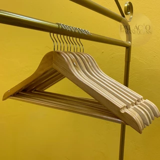 Cabide De Madeira Com Barra Antiderrapantes Para Lojas Roupas Organizador Expositor