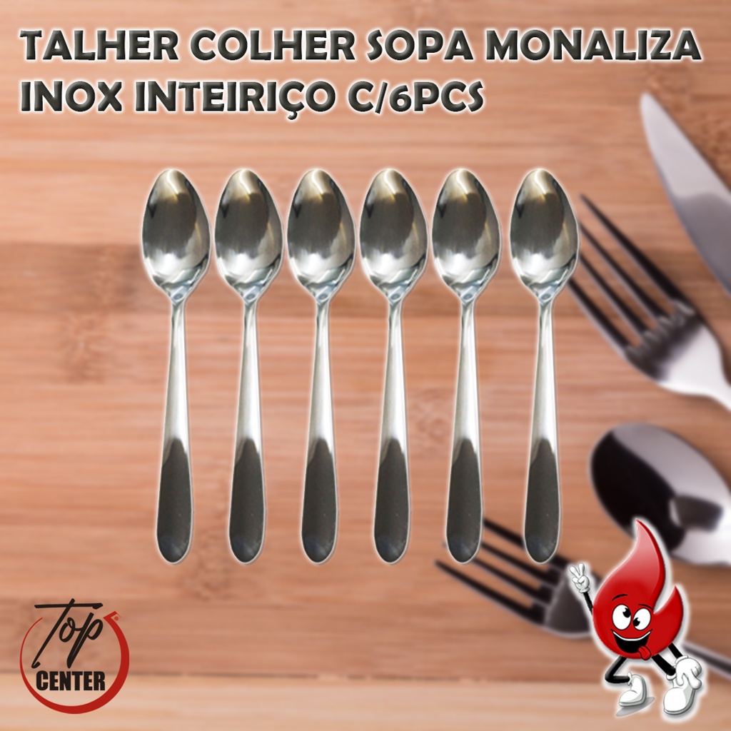 Colher de Inox Alta Qualidade Tamanho 28cm Monaliza Import