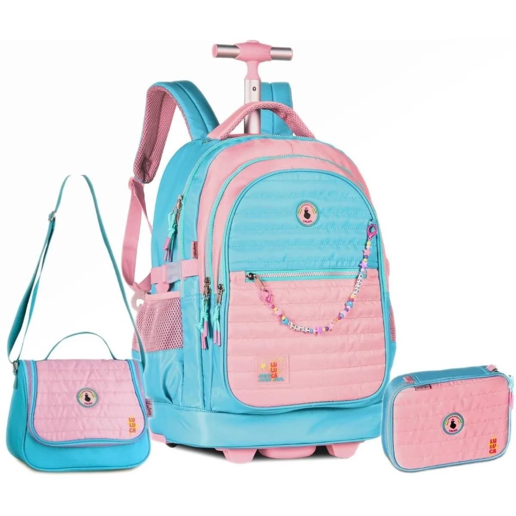 Mochila Luluca Para Costas Com Estojo Holográfico Lançamento 2023 Feminina  - CLIO STYLE - Mochilas - Magazine Luiza